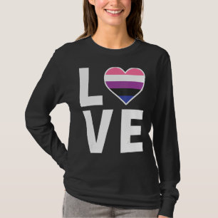Lgbtq Genitalflagge Herz Lgbtqia+ Liebe Gende T-Shirt
