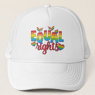 LGBTQ - Gleichberechtigung - Farben für Regenbogen Truckerkappe