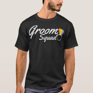 LGBTQ Groom Squad Regenbogen Hochzeitsring Stolz G T-Shirt