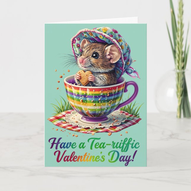 Lgbtq hat einen teariffigen Valentinstag Karte (Vorderseite)