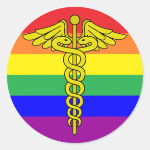 LGBTQ Healthcare Caduceus Sticker