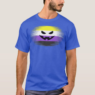 LGBTQ Herbst Halloween Nonbinär Pumpkin Jack O Lan T-Shirt