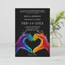 🌈 ❤️ LGBTQ Herz der Hochzeit Einladung
