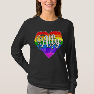 Lgbtq Herz Proud Ally Equality Bi Gay Bisexual tr T-Shirt