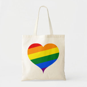 LGBTQ Herz-Regenbogen Tragetasche