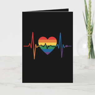 LGBTQ Herzschlag Herzschmerzen Gay Lesbian Trans B Karte