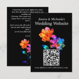 🌈 LGBTQ Hochzeitswebsite-Adresse Petals & Pride Begleitkarte