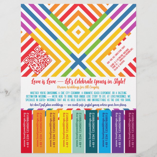LGBTQ+ Hochzeitveranstalter Flyer (Vorne)
