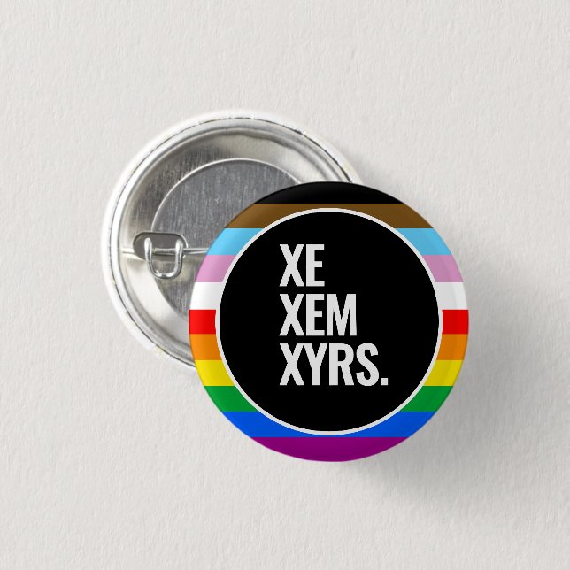 LGBTQ+-Inklusiv-Flag Button (Vorne & Hinten)