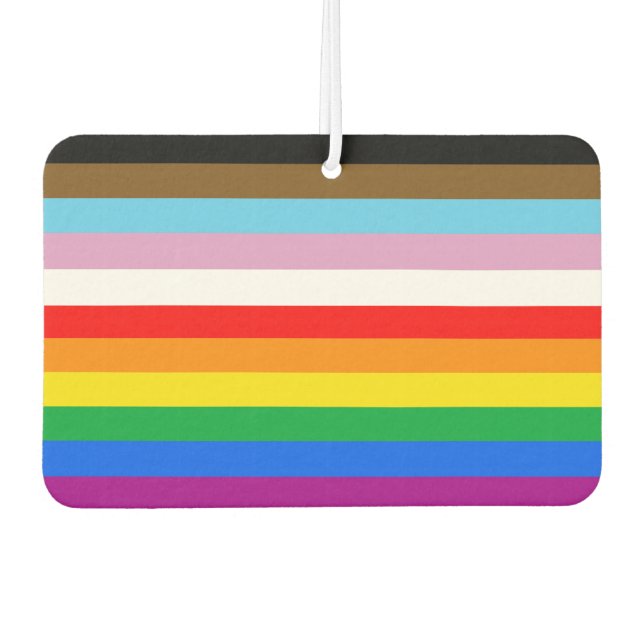 LGBTQ+ INKLUSIVE PRIDE FLAG AUTOLUFTERFRISCHER (Vorderseite)