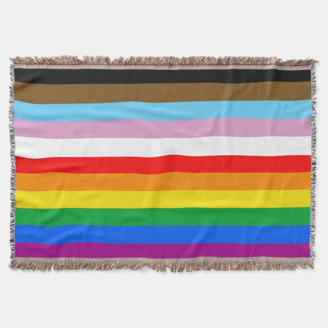 LGBTQ+ INKLUSIVE PRIDE FLAG DECKE (Vorderseite)