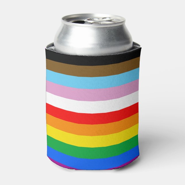 LGBTQ+ INKLUSIVE PRIDE FLAG DOSENKÜHLER (Kanne Vorderseite)