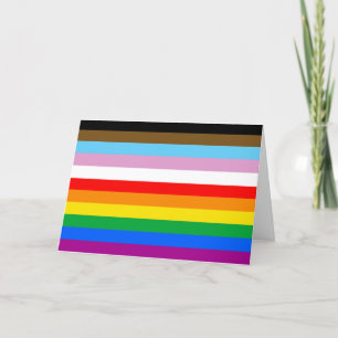 LGBTQ+ INKLUSIVE PRIDE FLAG FEIERTAGSKARTE