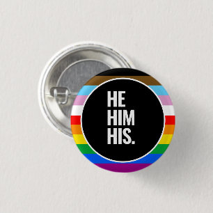 LGBTQ+-inklusive Pride-Flagge Button