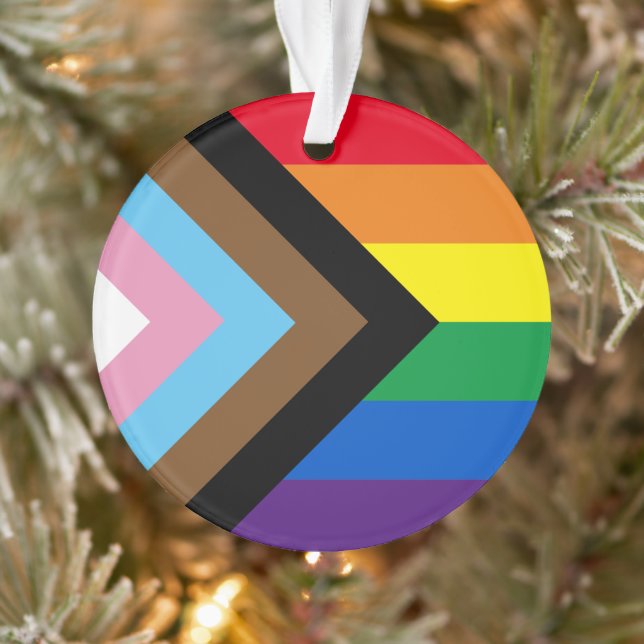 Lgbtq Inklusive Regenbogenflagge Diversity Gay Pri Ornament (Baum)