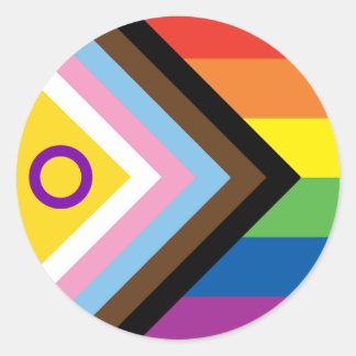 LGBTQ Intersex-Inklusiv-Progress-Preis Runder Aufkleber
