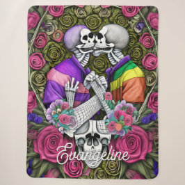 LGBTQ Kissing Blumenschädel Sherpadecke