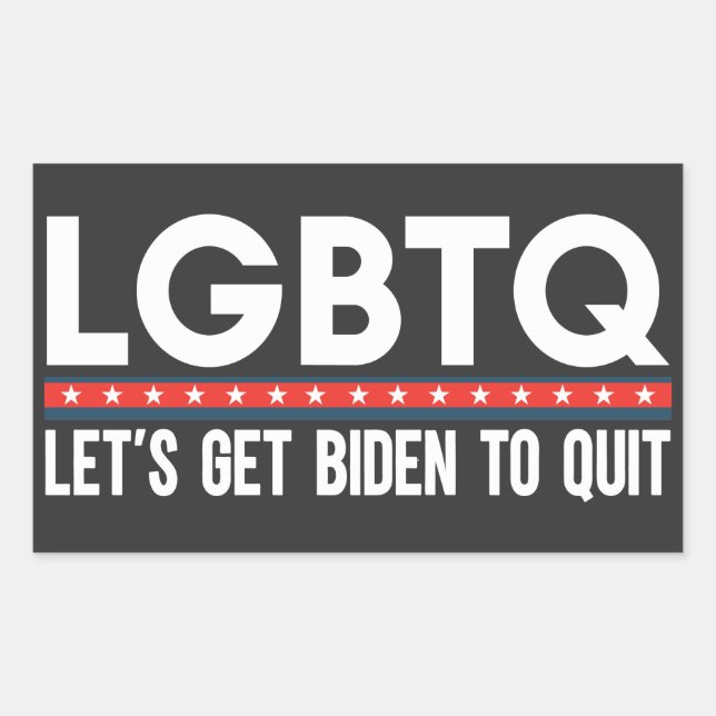 LGBTQ Lassen Sie uns Biden dazu bringen, den Anti- Rechteckiger Aufkleber (Vorderseite)