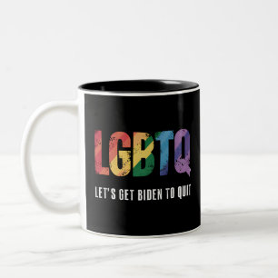 LGBTQ Lasst Biden Gay Pride ganz sein  Zweifarbige Tasse