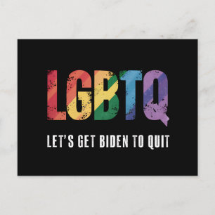 LGBTQ Lasst uns Biden dazu bringen, den Gay Pride Postkarte