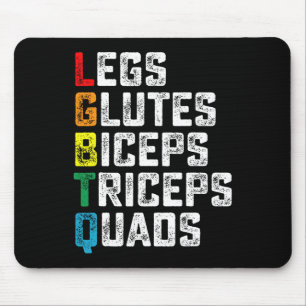 Lgbtq Legs Glutes Biceps Triceps Quads Gym G Mousepad