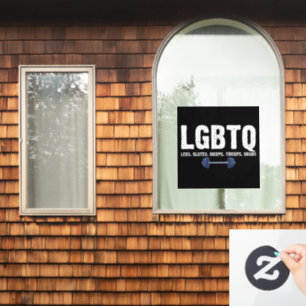 LGBTQ Legs Glutes Biceps Triceps Quads Gym Lover Fensteraufkleber