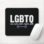 LGBTQ Legs Glutes Biceps Triceps Quads Gym Lover Mousepad<br><div class="desc">LGBTQ Legs Glutes Biceps Triceps Quads Gym Lover</div>