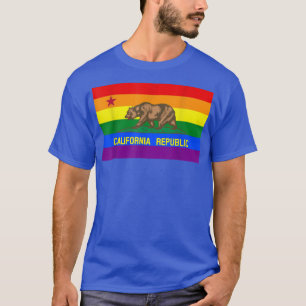 LGBTQ Lesbian & Gay T-Shirts California State Rain