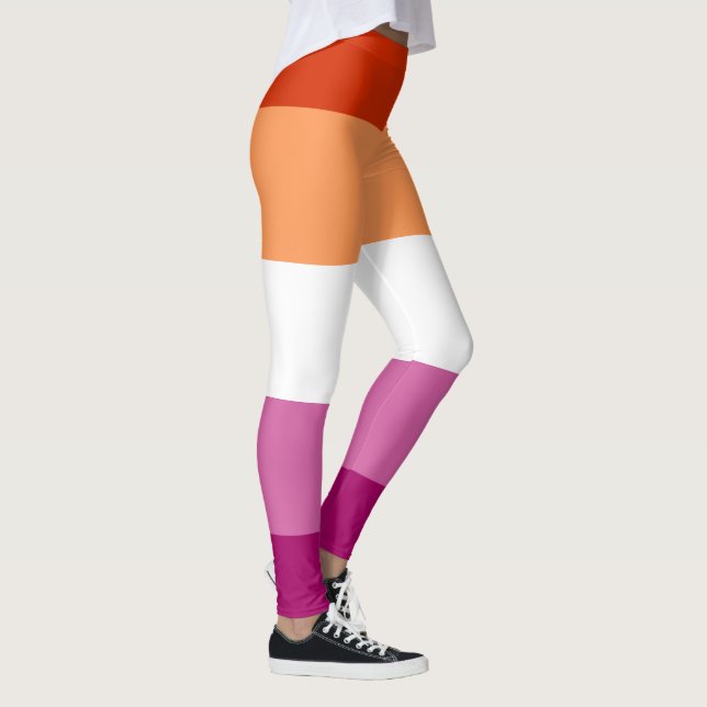 LGBTQ Lesbische Flagge Leggings (Rechts)
