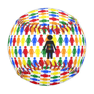 LGBTQ Lesbische Silhouette und Rainbow Ladys Baseball