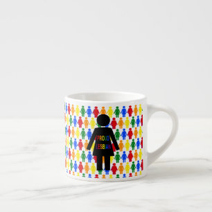 LGBTQ Lesbische Silhouette und Rainbow Ladys Espressotasse