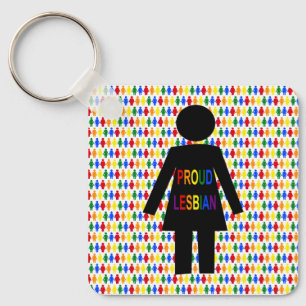 LGBTQ Lesbische Silhouette und Rainbow Ladys Keych Schlüsselanhänger