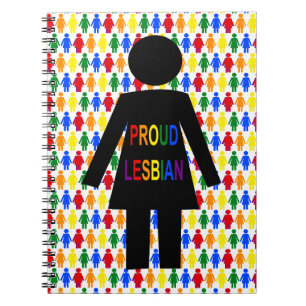 LGBTQ Lesbische Silhouette und Rainbow Ladys Notizblock