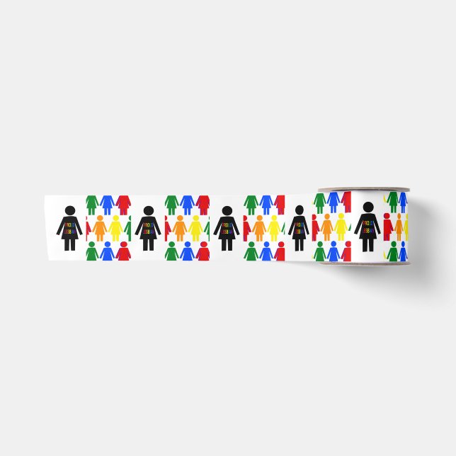 LGBTQ Lesbische Silhouette und Rainbow Ladys Satinband (Vorderseite)