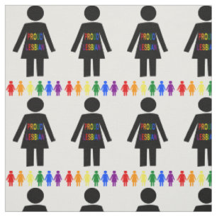 LGBTQ Lesbische Silhouette und Rainbow Ladys Stoff