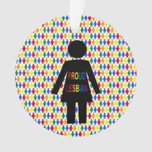 LGBTQ Lesbische Silhouette und Regenbogen-Frauen Ornament