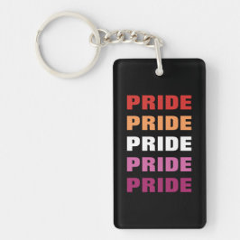 LGBTQ Lesbischer Pride Anpassbarer, wiederholter T Schlüsselanhänger