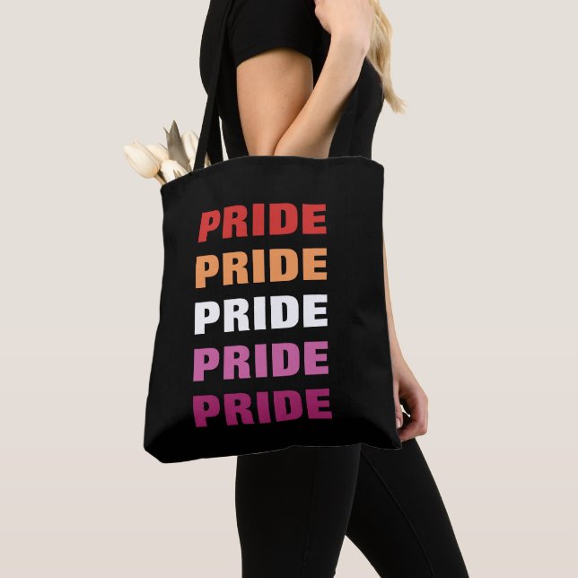 LGBTQ Lesbischer Pride Anpassbarer, wiederholter T Tasche (Von Nahem)