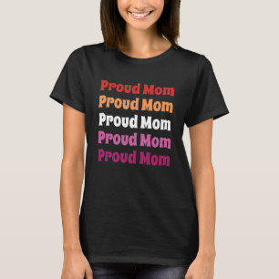 LGBTQ Lesbischer Stolz Stolz Mutter Wiederholender T-Shirt