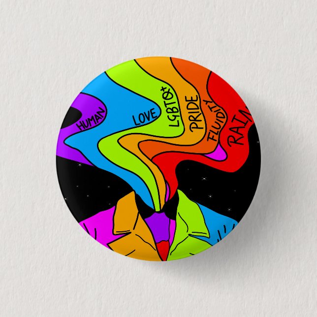 Lgbtq-Liebe für den Regenbogen-Stolz Button (Vorderseite)