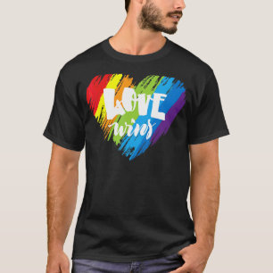 Lgbtq Liebe gewinnt Gay Pride Lgbt Ally Heart Rain T-Shirt