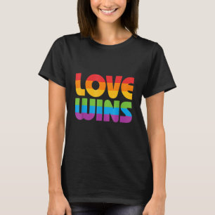 Lgbtq Liebe gewinnt Gay Pride Lgbt Rainbow Flag Re T-Shirt