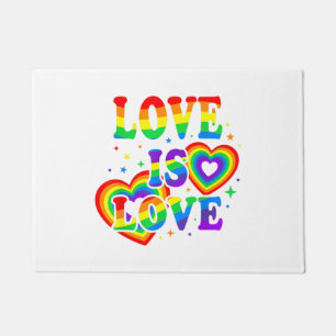 LGBTQ Liebe ist Liebe Gay Pride LGBT Regenbogenfla Fußmatte