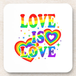 LGBTQ Liebe ist Liebe Gay Pride LGBT Regenbogenfla Getränkeuntersetzer