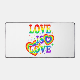 LGBTQ Liebe ist Liebe Gay Pride LGBT Regenbogenfla Schreibtischunterlage