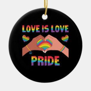 LGBTQ - Liebe ist Liebe - Stolz Keramik Ornament