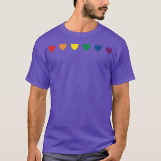 LGBTQ+ Love Pride Hearts  T-Shirt