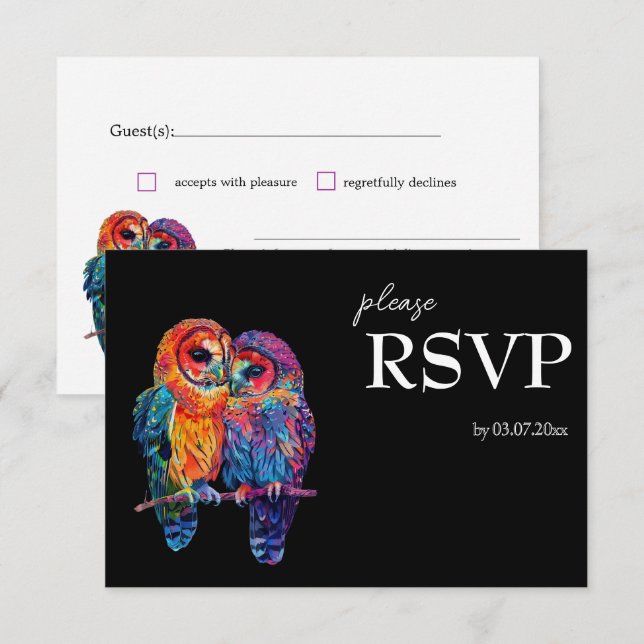 LGBTQ+ Lovely simple budget Ewige Unity RSVP Karte (Vorne/Hinten)