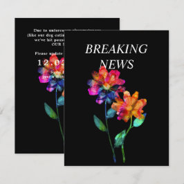 LGBTQ LUSTIGE Hochzeitstermin ÄNDERN Petals & Pri Begleitkarte