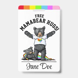 LGBTQ+ Mama Bear HUGS ID Abzeichen Ausweis